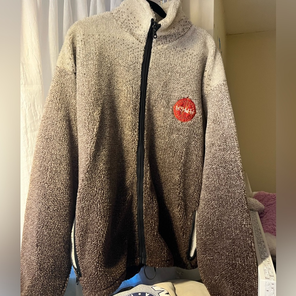 Black and Gray Fleece Jacket